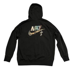 Nike Men's Sportswear Fantasy Creature Black Hoodie Large